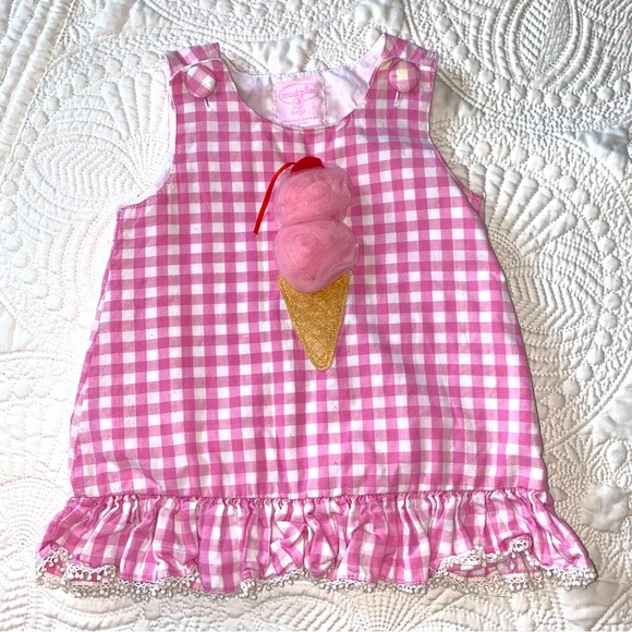 Mudpie Baby Gingham Rashguard Pink